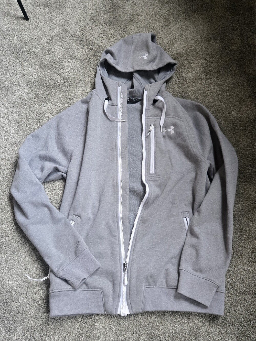 Under Armour Womens Gray Full-Zip Performance Hoodie